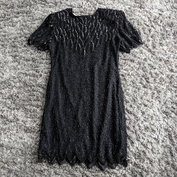 Vintage Dresses & Skirts - ❌ Vintage sequin silk beaded dress